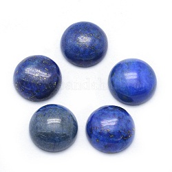 Lapis naturali cabochons Lazuli, mezzo tondo, tinto, 13.5~14x6~8mm