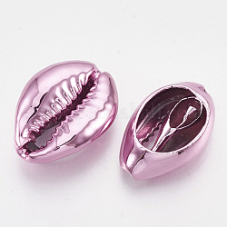 Perles en cauris, avec uv plaqué, pas de trous / non percés, violette, 20~25x14~16x5~7mm