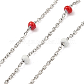 Lot de 5 chaînes en acier inoxydable V4A A4 à maillons longs DIN 763 / DIN 5685 - 3 mm x 25 cm - Pour applications décoratives et légères Lot de 5 chaînes en acier inoxydable V4A A4 à maillons longs DIN 763 / DIN 5685 - 3 mm x 25 cm - Pour applications décoratives et légères