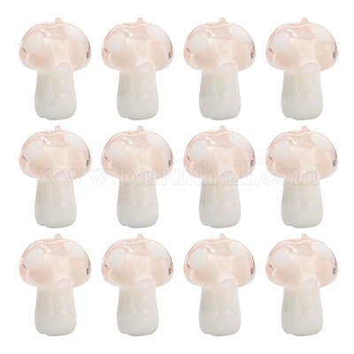 10шт грибные бусины лэмпворк ручной работы&nbsp;LAMP-YW0001-08C-1