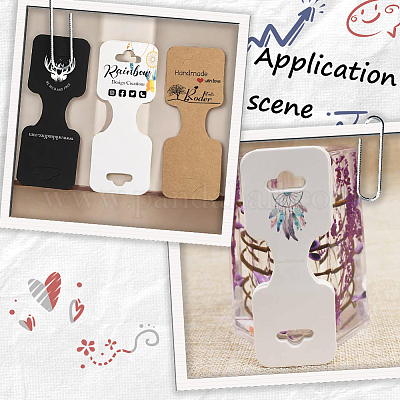 150 шт. 3-цветные складные бумажные карточки для демонстрации ювелирных изделий для ожерелий&nbsp;CDIS-SP0001-15-1