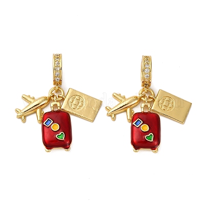 Латунные микро проложить кубического циркония подвески KK-D390-03G-1