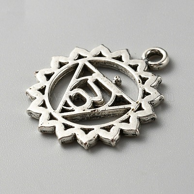 Подвески из цинкового сплава чакры в тибетском стиле FIND-WH0137-05E-AS-1