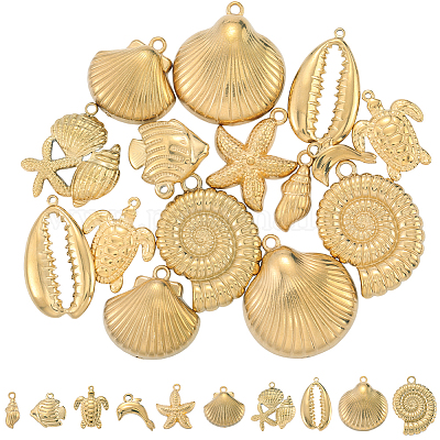 20 шт. 10 стиля ионного покрытия (IP) 304 подвески из нержавеющей стали STAS-SC0010-07-1