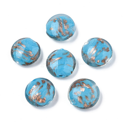 Бусины ручной работы бусины золотого песка LAMP-N031-01-05-1