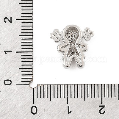 Латунные микро проложить кубического циркония слайд подвески ZIRC-I068-27P-1