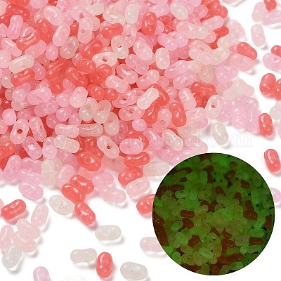 Светящиеся прозрачные акриловые бусины LACR-D009-01D-1