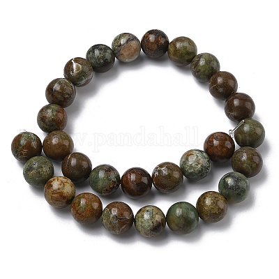 Естественный зеленый опал бисер нитей&nbsp;G-K365-F04-14mm-1