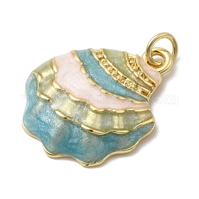 Латунь эмаль подвески&nbsp;KK-H092-06G-1