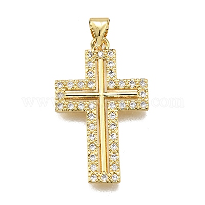 Латунные микро проложить кубического циркония подвески KK-Z100-37G-02-1