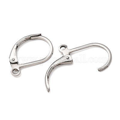 Фурнитура для сережек с застежкой-рычагом из хирургической нержавеющей стали 316l STAS-E194-03P-1