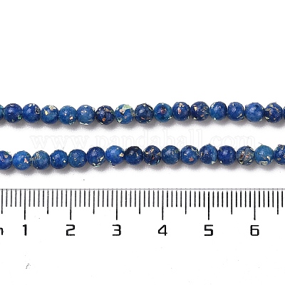 Собранные нити бусин из натурального доломита и синтетического опала&nbsp;G-Q017-G06-01D-1-1