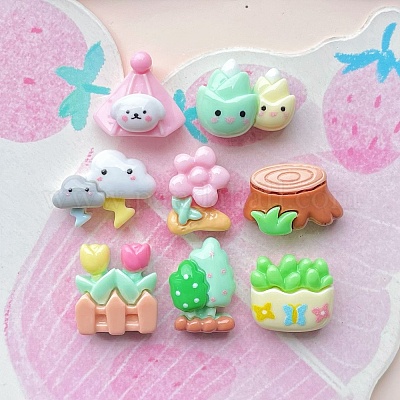 Непрозрачные кабошоны из смолы RESI-I068-08-1