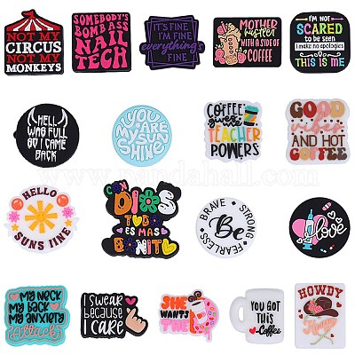 18шт 18 стиля смешанные формы силиконовые фокусные бусины SIL-SZ0001-36-1