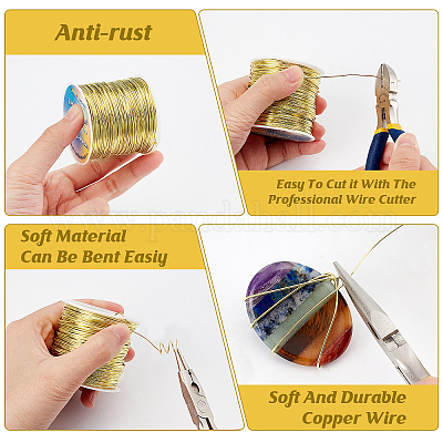 Круглая медная проволока для ювелирных изделий CWIR-FG0001-04B-G-1