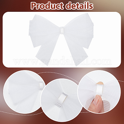 Украшения обуви из органзы с бантом FIND-WH0423-94A-1