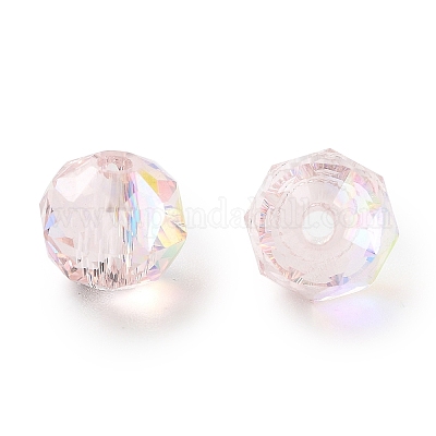 Гальванические круглые стеклянные бусины EGLA-A043-01-AB01-1