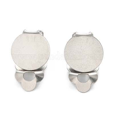Фурнитура для сережек-клипс из нержавеющей стали марки 304 STAS-G250-02P-A-1