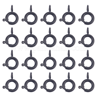 Lot De 20 Fermoirs à Ressort Argent Avec Anneaux Ouverts - Pour Fabrication Et Réparation De Bijoux Bracelets Colliers