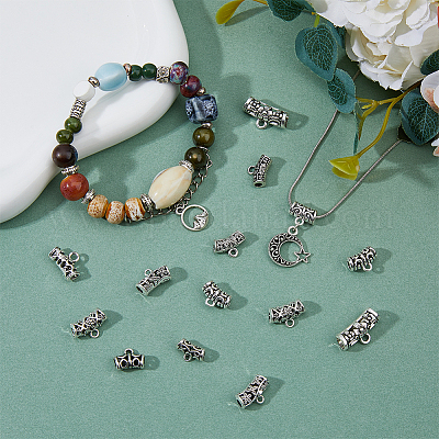 100 шт. 10 стильные тибетские поручни из сплава TIBE-DC0001-12-1