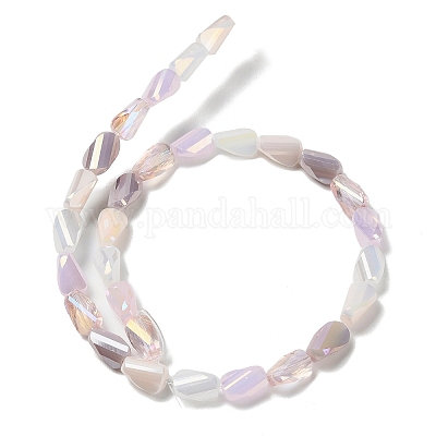 Стеклянные бусины с гальваническим покрытием  EGLA-P065-01A-02-1