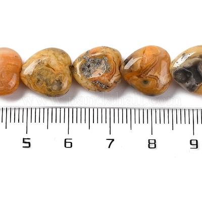 天然石クレイジーアゲートビーズ連売り ハート 11.5~12x11.5