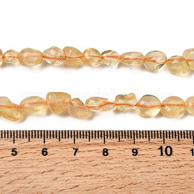 Природный цитрин бисер нитей G-D324-02-1