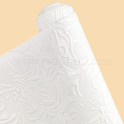 1 лист тисненой ткани с цветочным узором из искусственной кожи DIY-CL0002-19E-1