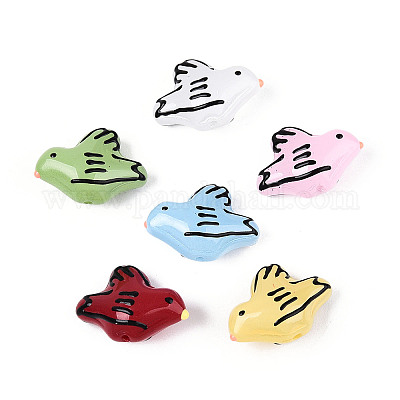 Эмалевые бусины ручной работы в технике лэмпворк LAMP-T023-22M-1