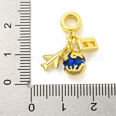 Стеллажное покрытие латунь проложить прозрачный кубический цирконий европейские подвески с подвесками X-KK-P270-01G-1