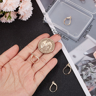 8 шт. 2-х стилевая фурнитура для сережек-рустик из латуни с кубическим цирконием KK-BBC0004-94-1