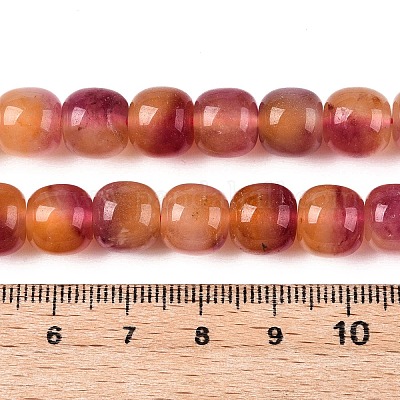 Окрашенные природные белый нефрит бисер пряди G-T138-D09-1