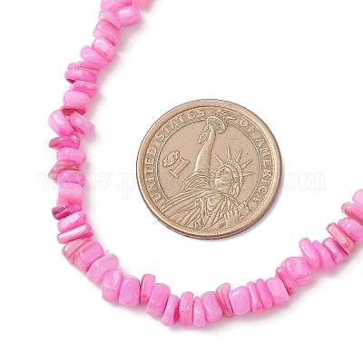 Ожерелья из бисера из натуральных окрашенных пресноводных ракушек NJEW-JN05580-01-1