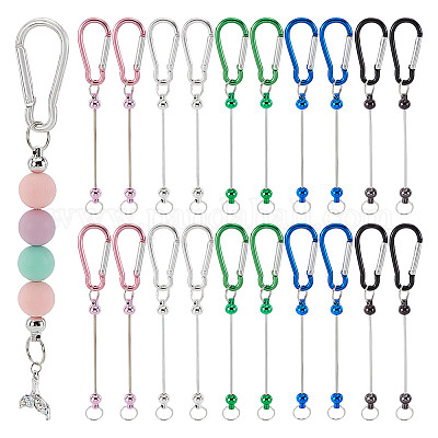 20шт 5 цвета алюминиевые карабины для скалолазания AJEW-GA0007-59-1
