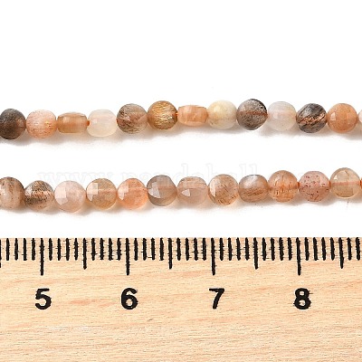 Нити из натуральных бусин из нескольких лунных камней G-C179-A4mm-12-1