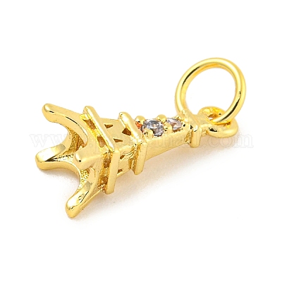 Покрытие стойки латунь микропаве прозрачные подвески из кубического циркония KK-B093-15G-1