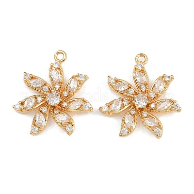 Латунные микро проложить кубического циркония подвески KK-F910-13G-1