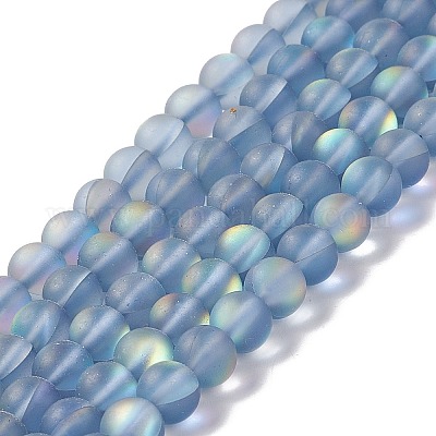 Chapelets de perles en pierre de lune synthétique&nbsp;G-E573-01A-23-1