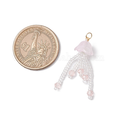 Подвески из стеклянных бусин в виде медуз PALLOY-MZ00707-01-1