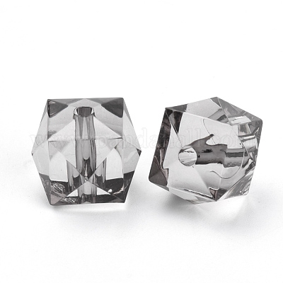 Прозрачные акриловые бусины X-TACR-Q259-10mm-V70-1