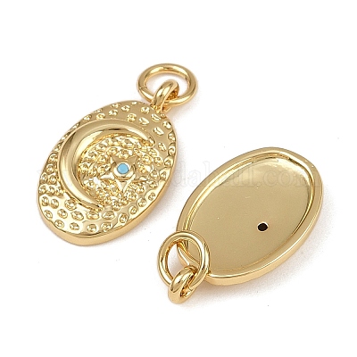 Латунные микро проложить кубического циркония подвески KK-A257-03G-1