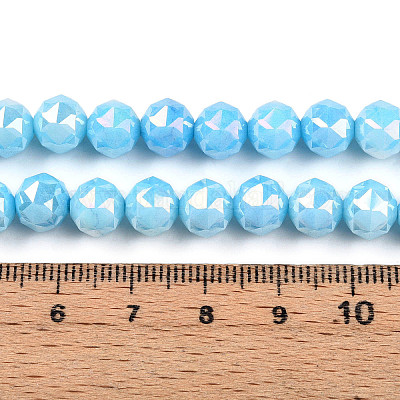 Антикоррозийные гальванические стеклянные бусины X-GLAA-N010-8mm-01-1