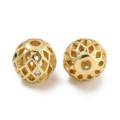 Покрытие стойки латунь микропаве прозрачные кубические циркониевые бусины KK-U030-18G-1