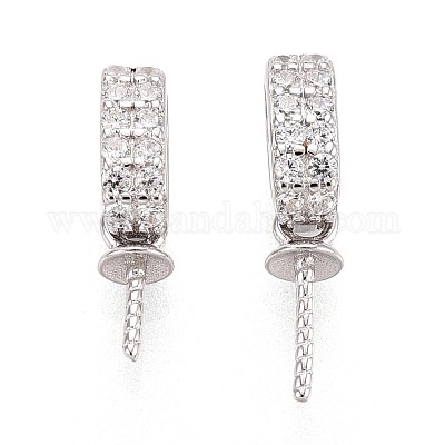 925 кулон поручитель из стерлингового серебра с микро-покрытием из кубического циркония STER-N016-89P-1