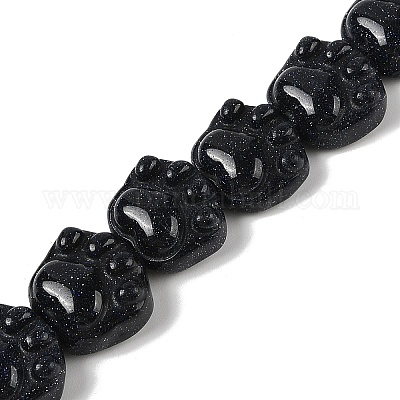 Синтетический синий авантюрин бисер нитей G-M108-A02-01-1