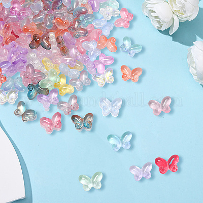 200 шт. прозрачные стеклянные бусины для выпечки GLAA-PA0001-13-1