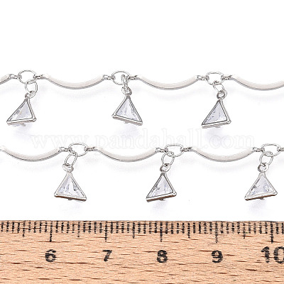 Цепи из латуни и стекла с фестончатыми прутьями CHC-T018-10P-1