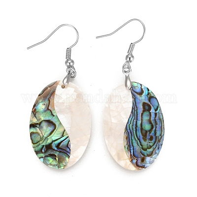 White abalone top shell earrings
