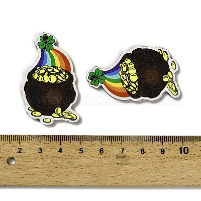 Подвески из дерева с тематикой дня святого патрика WOOD-V002-02B-1