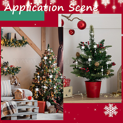 15 шт. 3 стиля рождественские акриловые снежинки подвесные украшения HJEW-SP0001-04A-1